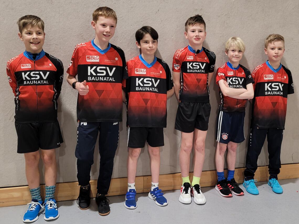 von links nach rechts: Nils Wittich, Paul Brauer, Ignas Seifert, Max Obst, Maximilian Kurz, Magnus Junge von links nach rechts: Nils Wittich, Paul Brauer, Ignas Seifert, Max Obst, Maximilian Kurz, Magnus Junge
