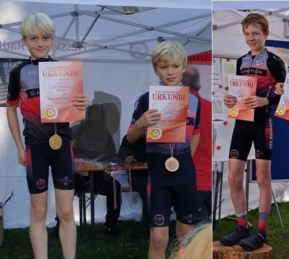 Hessenmeister Maximilian Kurz, 3. Platz für Magnus Junge und Vizemeister der U13 Paul Brauer Hessenmeister Maximilian Kurz, 3. Platz für Magnus Junge und Vizemeister der U13 Paul Brauer